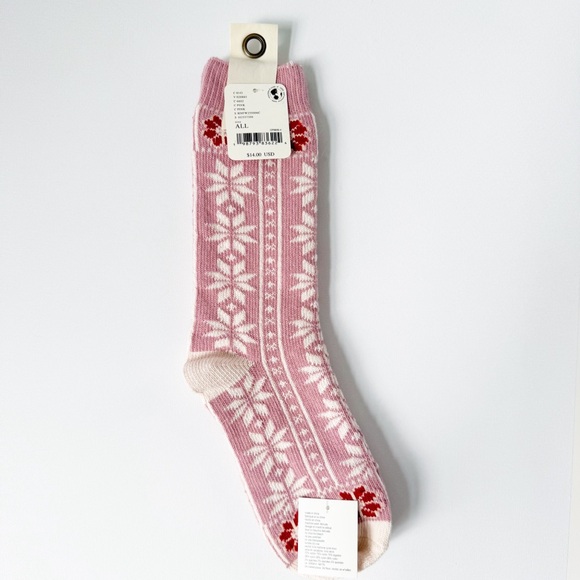 Free People Nearly Nordic Socks in Pink | NWT - Picture 4 of 6